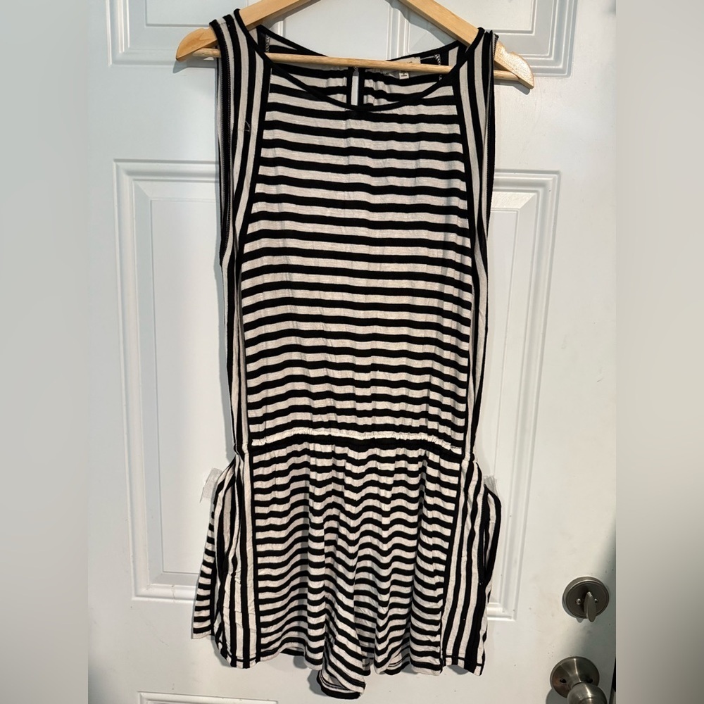 Max Studio Black and White Striped Dress